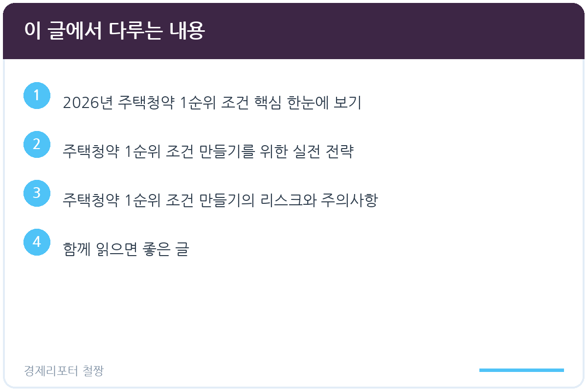 주택청약 1순위 조건 만들기 관련 이미지
