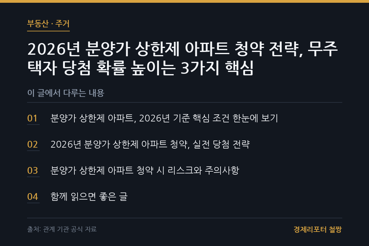 분양가 상한제 아파트 청약 전략 관련 이미지
