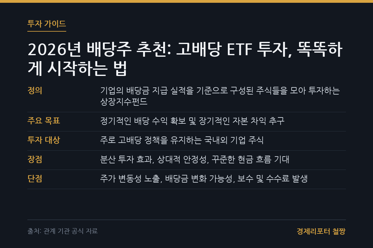 배당주 추천 고배당 ETF 관련 이미지