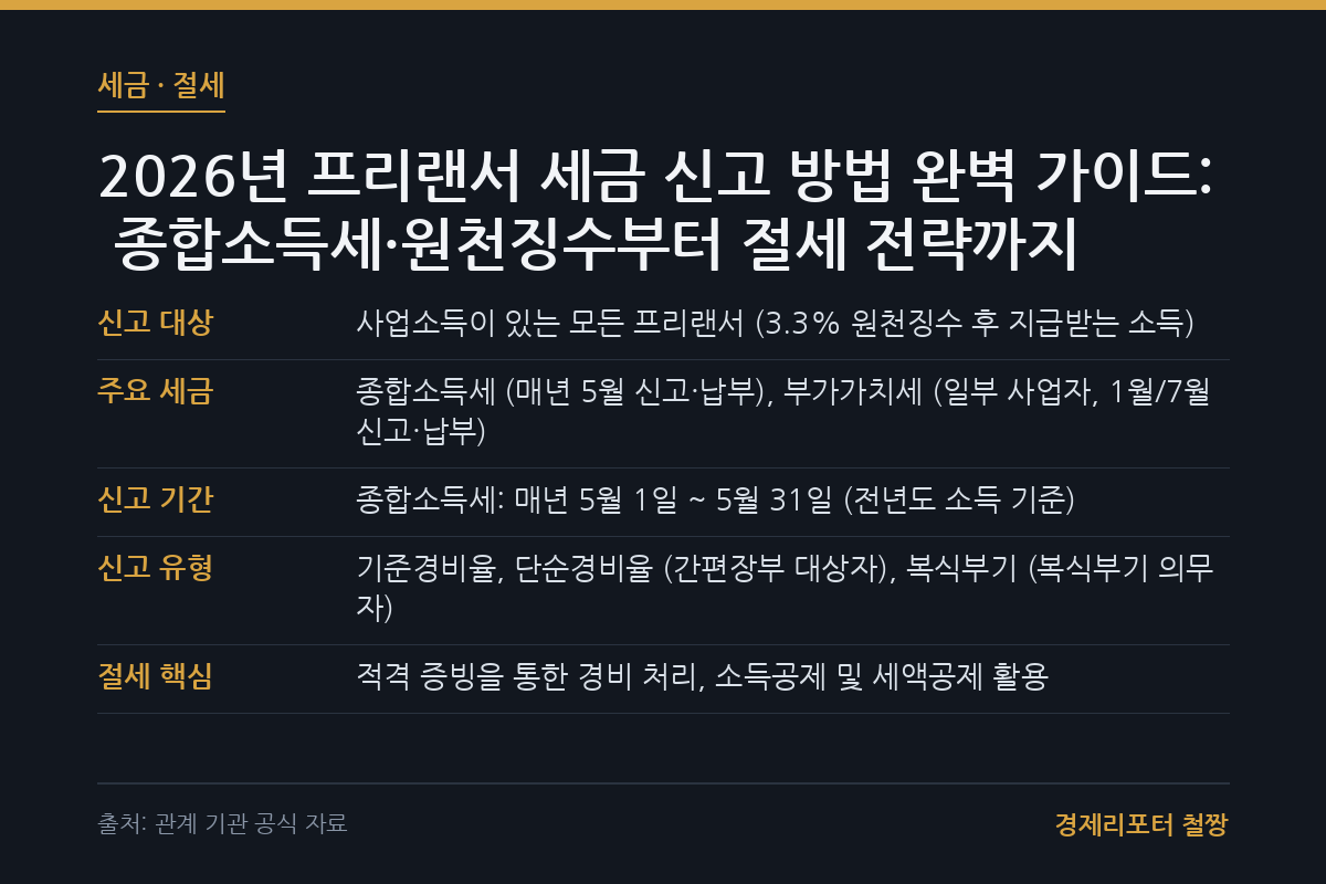 프리랜서 세금 신고 방법 관련 이미지