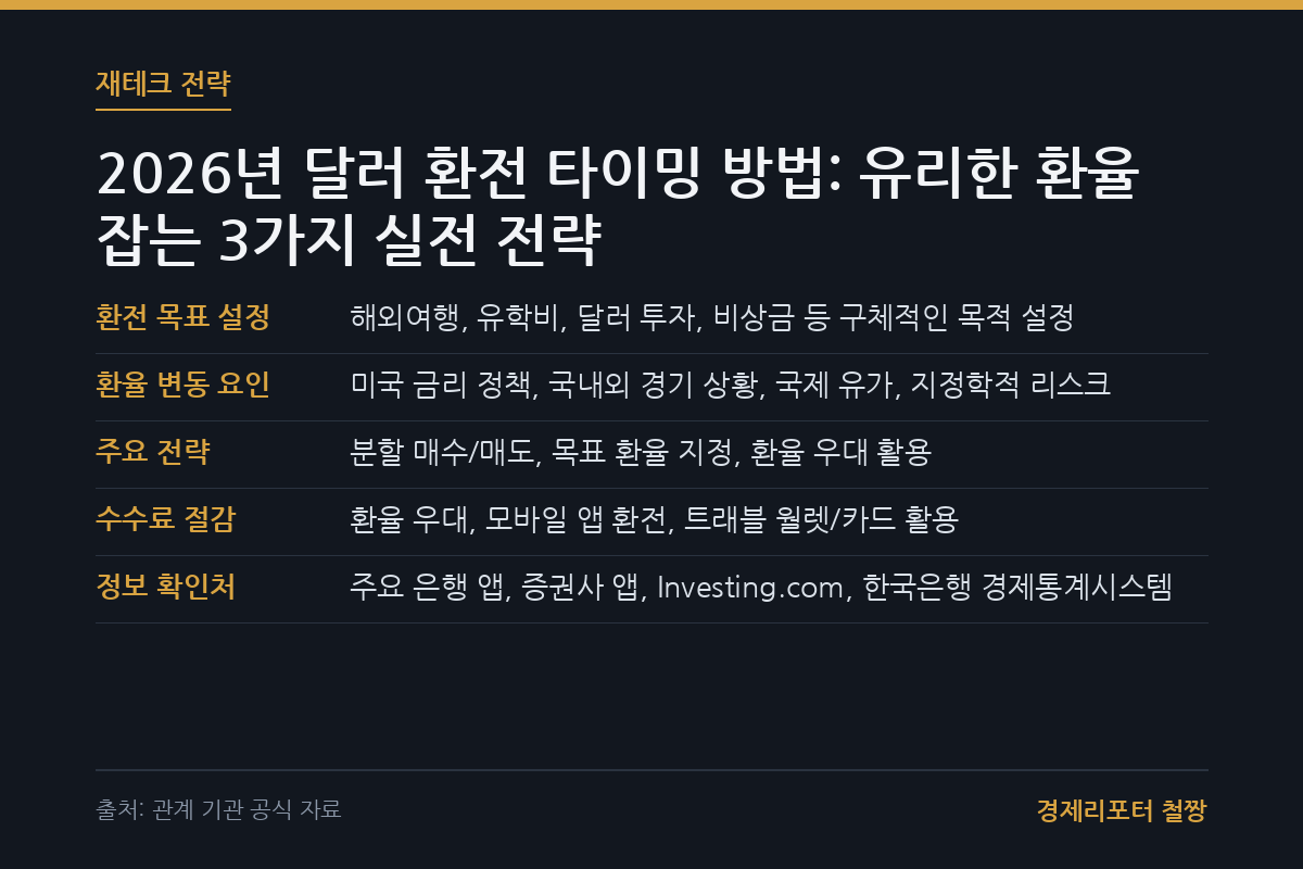 달러 환전 타이밍 방법 관련 이미지