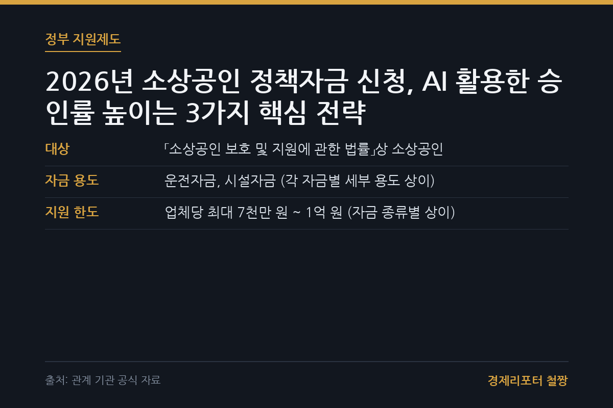 소상공인 정책자금 신청 관련 이미지