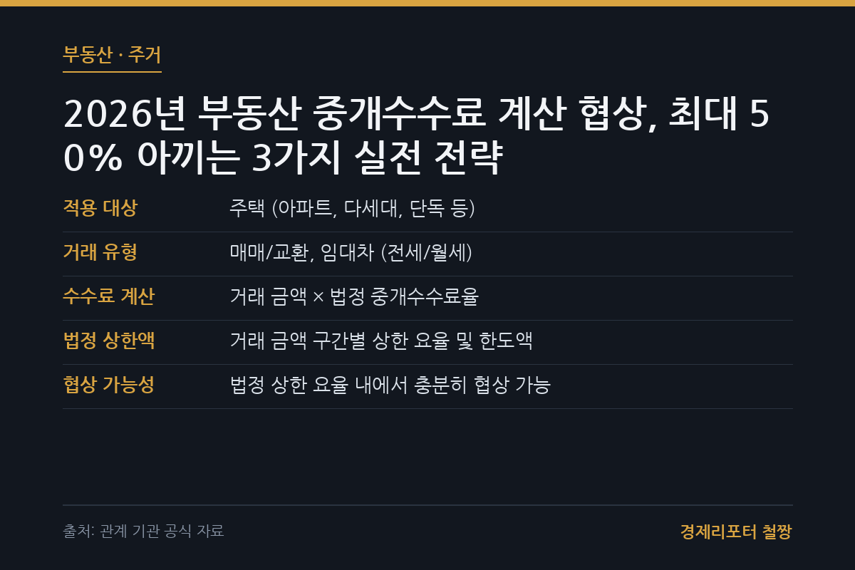 부동산 중개수수료 계산 협상 관련 이미지