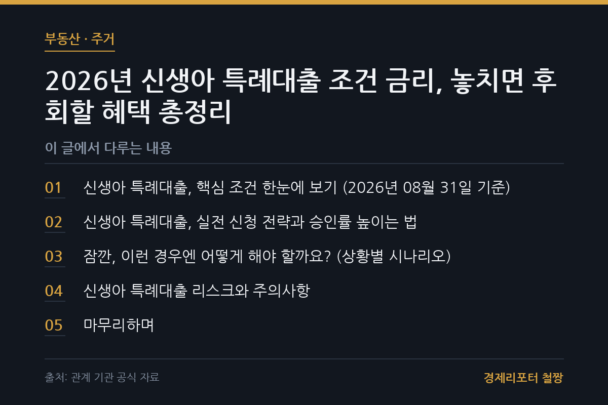 신생아 특례대출 조건 금리 관련 이미지