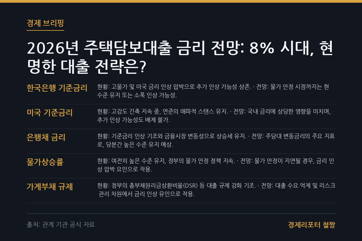 주택담보대출 금리 전망 관련 이미지