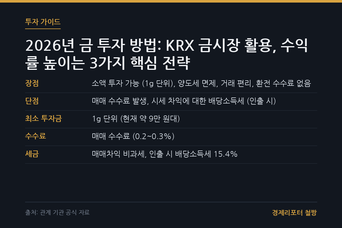 금 투자 방법 KRX 금시장 관련 이미지