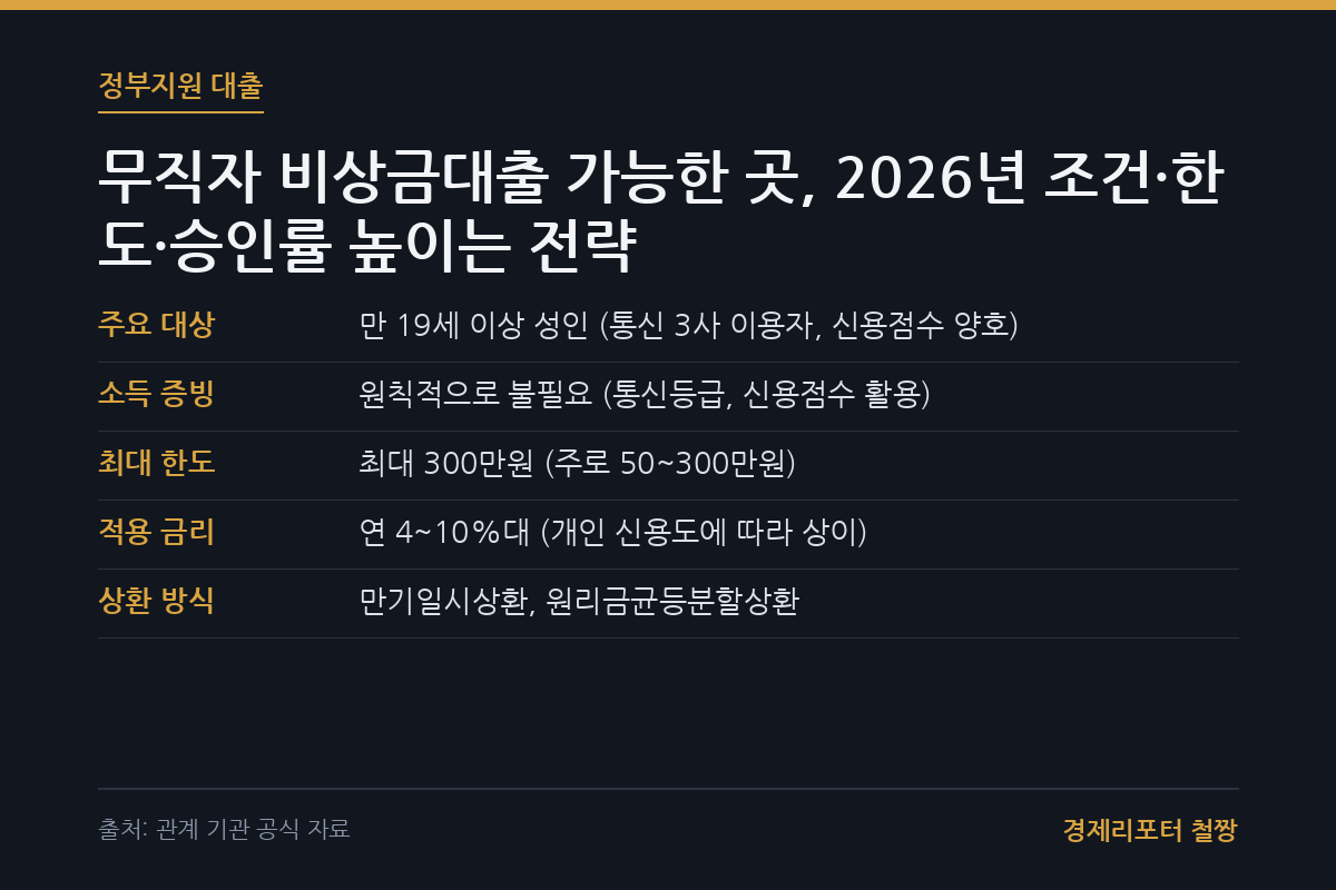 무직자 비상금대출 가능한 곳 관련 이미지